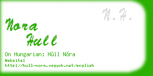 nora hull business card